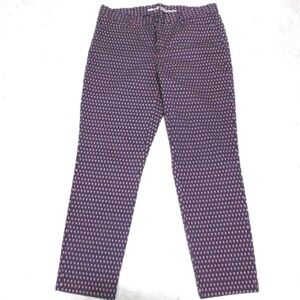 GAP Slim City Blue Patterned Khaki Pants, Size 8